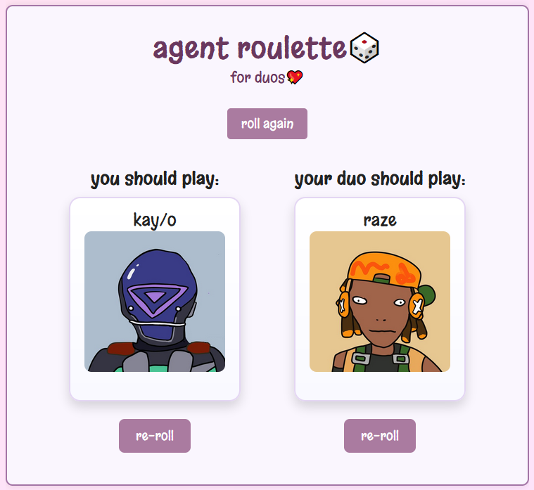 Agent Roulette App Screenshot