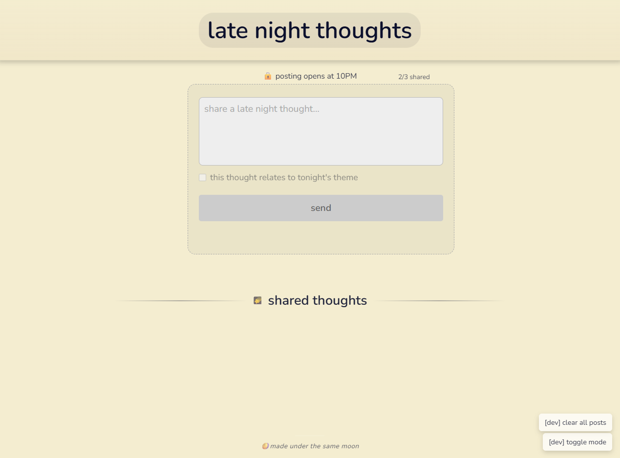 Late Night Thoughts – Day Mode
